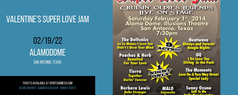 Valentine's Super Love Jam at Alamodome tickets Valentine's Super Love Jam at Alamodome